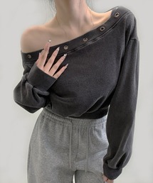 FOLLOWIN（フォロウィン）の「2color/アイレットデザインショット丈スウェット（スウェット・メンズ）」