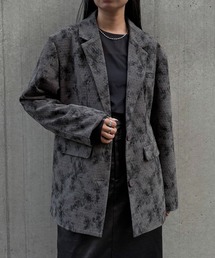 &g'aime（アンジェム）の「【&g'aime】フラワープリントテーラードジャケット　Floral Print Tailored Jacket（テーラードジャケット）」