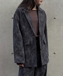 &g'aime（アンジェム）の「【&g'aime】フラワープリントテーラードジャケット　Floral Print Tailored Jacket（テーラードジャケット）」