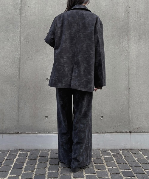 セール】【&g'aime】フラワープリントテーラードジャケット Floral