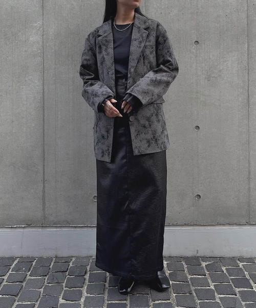 セール】【&g'aime】フラワープリントテーラードジャケット Floral