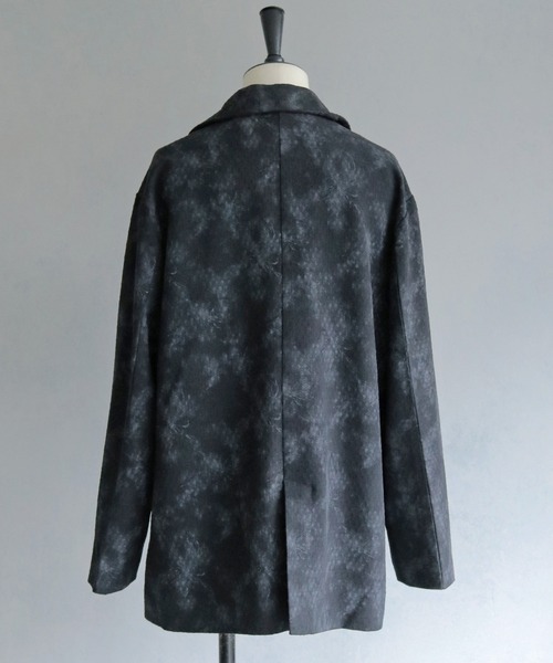 &g'aime（アンジェム）の「【&g'aime】フラワープリントテーラードジャケット　Floral Print Tailored Jacket（テーラードジャケット・レディース・グレー/ブラック・FREE）」の9枚目の写真