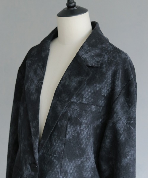 セール】【&g'aime】フラワープリントテーラードジャケット Floral