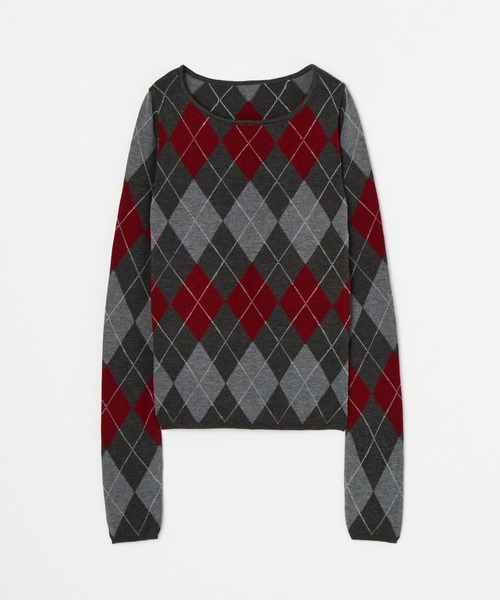 トップス BEEDEN ARGYLE LOOSE KNIT TOPS ARGYLE LOOSE KNIT TOPS（ニット/セーター）｜BEEDEN（ビーデン