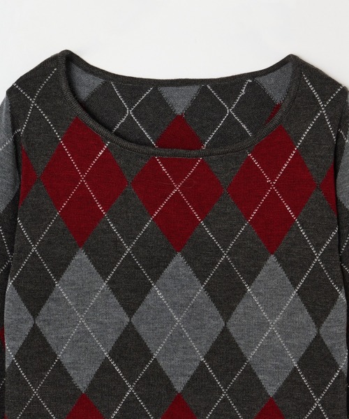 ARGYLE LOOSE KNIT TOPS（ニット/セーター）｜BEEDEN（ビーデン