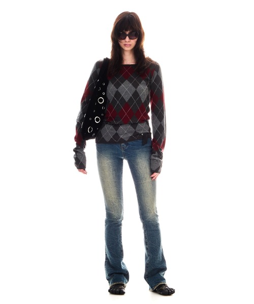 ARGYLE LOOSE KNIT TOPS（ニット/セーター）｜BEEDEN（ビーデン）の