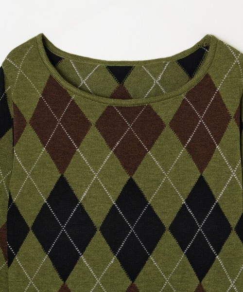 トップス BEEDEN ARGYLE LOOSE KNIT TOPS ARGYLE LOOSE KNIT TOPS – BEEDEN