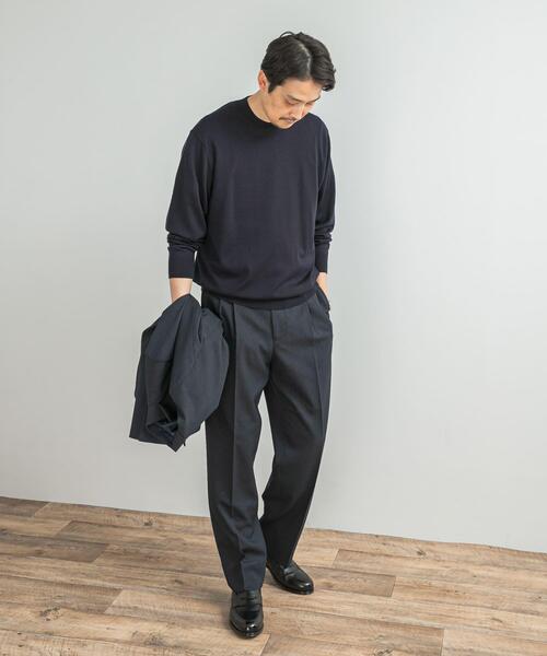 URBAN RESEARCH DOORS（アーバンリサーチドアーズ）の「LIFE STYLE TAILOR　マシンウォッシャブルハイゲージクルーニット（シャツ/ブラウス・メンズ・グレー系その他/アイボリー/グリーン/ネイビー・LARGE/MEDIUM）」の11枚目の写真