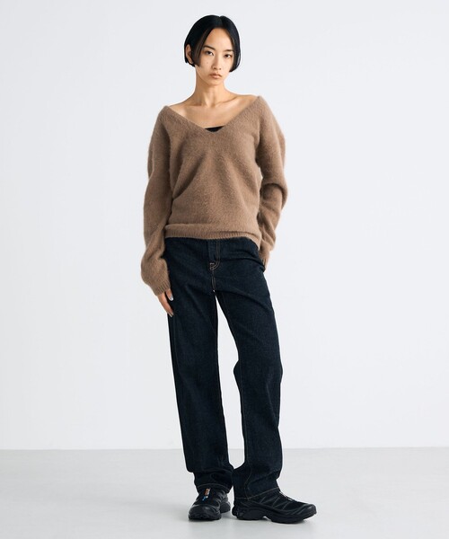 セール】フォックスシャギー Vネックニット（ニット/セーター