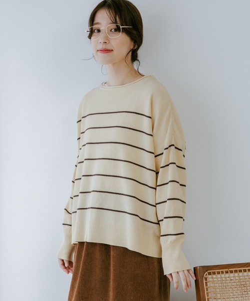 studio CLIP（スタディオクリップ）の「12ゲージコットンミックスアソートニットプルオーバー（ニット/セーター・レディース・ネイビー/その他2/レッド/ライトグレー/ライトブルー/その他3/その他1・FREE）」の7枚目の写真