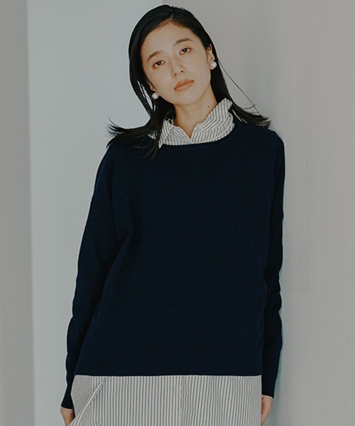 studio CLIP（スタディオクリップ）の「12ゲージコットンミックスアソートニットプルオーバー（ニット/セーター・レディース・ネイビー/その他2/レッド/ライトグレー/ライトブルー/その他3/その他1・FREE）」の4枚目の写真