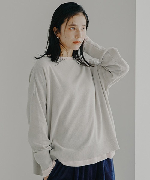 studio CLIP（スタディオクリップ）の「12ゲージコットンミックスアソートニットプルオーバー（ニット/セーター・レディース・ネイビー/その他2/レッド/ライトグレー/ライトブルー/その他3/その他1・FREE）」の2枚目の写真