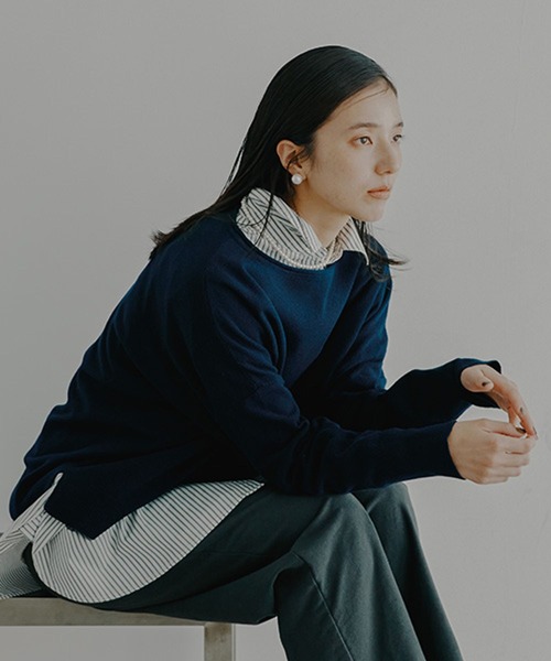 studio CLIP（スタディオクリップ）の「12ゲージコットンミックスアソートニットプルオーバー（ニット/セーター・レディース・ネイビー/その他2/レッド/ライトグレー/ライトブルー/その他3/その他1・FREE）」の12枚目の写真