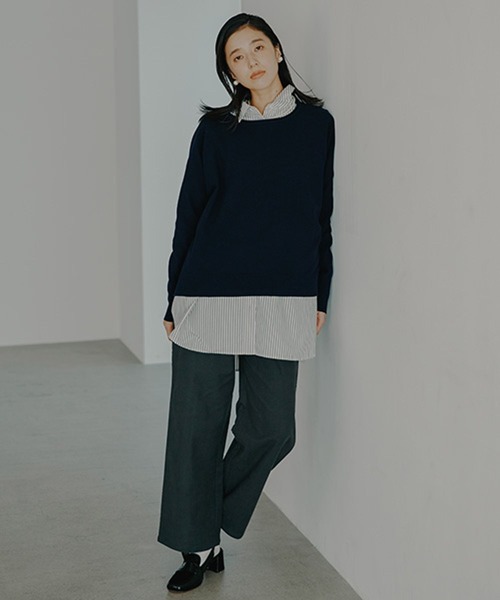 studio CLIP（スタディオクリップ）の「12ゲージコットンミックスアソートニットプルオーバー（ニット/セーター・レディース・ネイビー/その他2/レッド/ライトグレー/ライトブルー/その他3/その他1・FREE）」の14枚目の写真