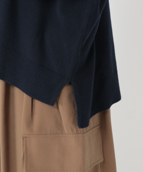 【クルミ】K2622 コットンニットプルオーバー セール】 TOMORROWLAND tricot ギマコットンリネン クルーネックプル