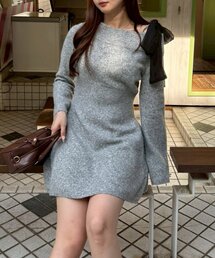 continuer de NICE CLAUP | 【Ribbon Collection】マルチWAYニットワンピース(ワンピース)