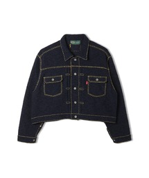Hand Stitched Rigid Denim Knit Jacket