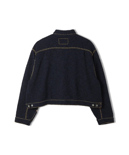 Hand Stitched Rigid Denim Knit Jacket（ニット/セーター）｜gim