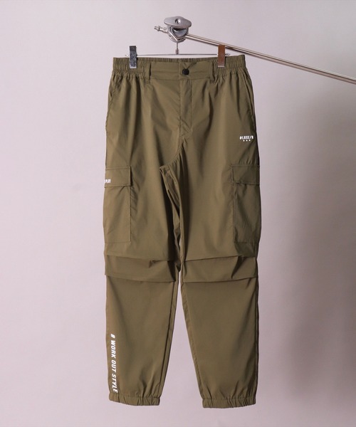 RM)【LUXE/R GOLF】ストレッチ クロス サイドライン カーゴパンツ
