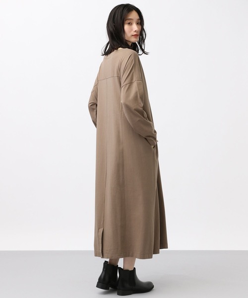 studio CLIP（スタディオクリップ）の「《natural by clip》CコーマWバイオカットワンピース[プチサイズあり]（ワンピース・レディース・ブラック/モカ/ネイビー・PF/FREE）」の7枚目の写真