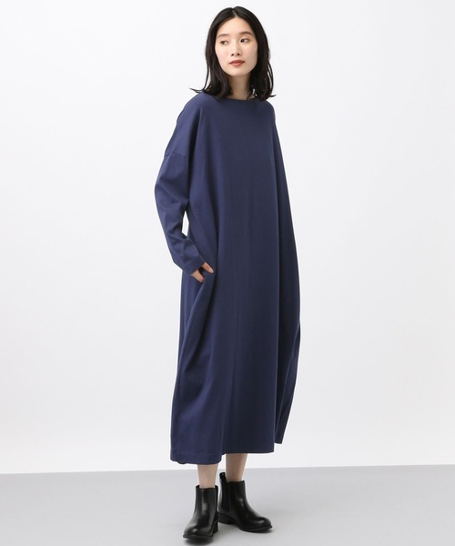 studio CLIP（スタディオクリップ）の「《natural by clip》CコーマWバイオカットワンピース[プチサイズあり]（ワンピース・レディース・ブラック/モカ/ネイビー・PF/FREE）」の8枚目の写真