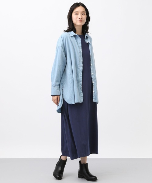 studio CLIP（スタディオクリップ）の「《natural by clip》CコーマWバイオカットワンピース[プチサイズあり]（ワンピース・レディース・ブラック/モカ/ネイビー・PF/FREE）」の10枚目の写真