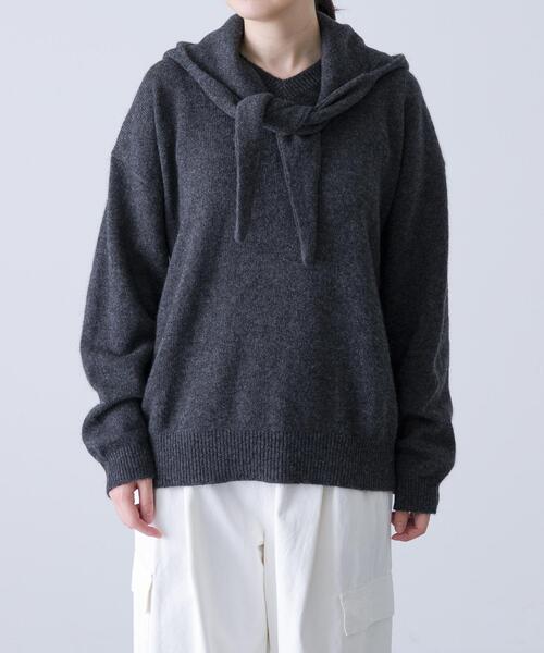 ヤクウールVネックニット（ニット/セーター）｜かぐれ（カグレ）の