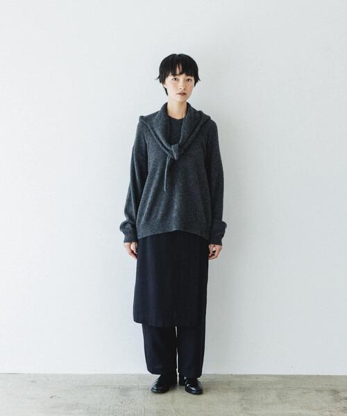 ヤクウールVネックニット（ニット/セーター）｜かぐれ（カグレ）の