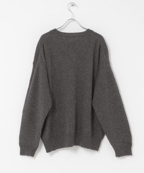 ヤクウールVネックニット（ニット/セーター）｜かぐれ（カグレ）の