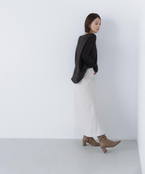 NATURAL BEAUTY BASIC(ナチュラルビューティーベーシック)の「◇ウールブレンドヘアリーニット(ニット/セーター・レディース・ダークブラウン/レッド/オフホワイト・FREE)」の11枚目の写真