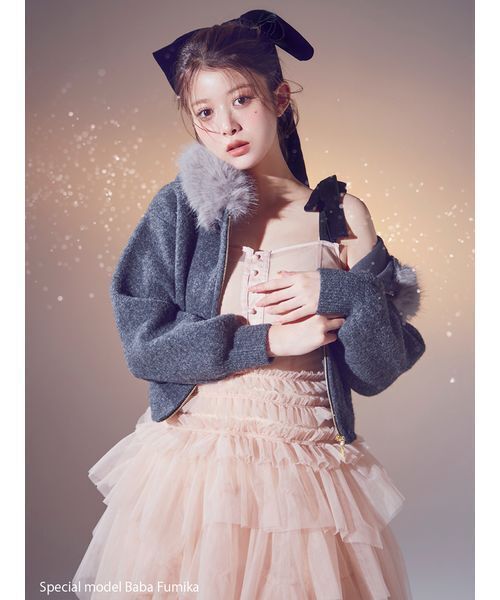 Sustainableファー付きニットパーカー（パーカー）｜SNIDEL