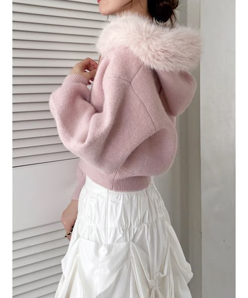 Sustainableファー付きニットパーカー（パーカー）｜SNIDEL