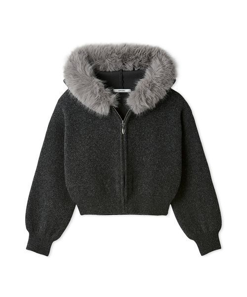 Sustainableファー付きニットパーカー（パーカー）｜SNIDEL