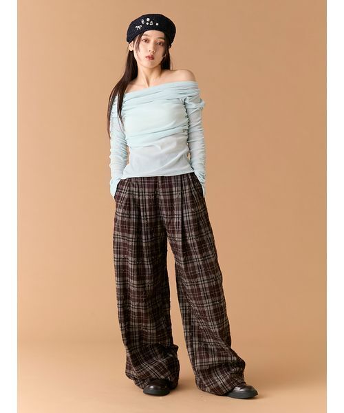 LILY BROWN(リリーブラウン)の「フロッキーベロアドレープトップス(Tシャツ/カットソー・レディース・ピンク/アイボリー/ブルー・F)」の14枚目の写真