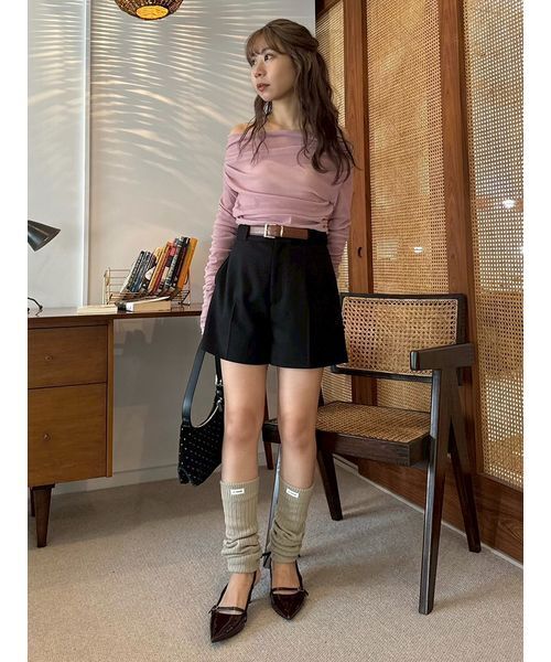 LILY BROWN(リリーブラウン)の「フロッキーベロアドレープトップス(Tシャツ/カットソー・レディース・ピンク/アイボリー/ブルー・F)」の18枚目の写真