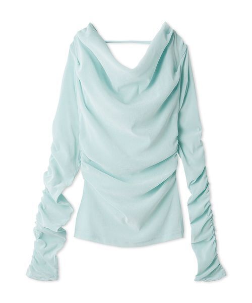 LILY BROWN(リリーブラウン)の「フロッキーベロアドレープトップス(Tシャツ/カットソー・レディース・ピンク/アイボリー/ブルー・F)」の22枚目の写真