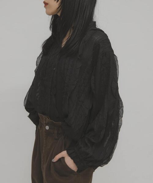 KBF（ケイビーエフ）の「プチフリルブラウス（シャツ/ブラウス・レディース・アイボリー/ブラック・ONE）」の21枚目の写真