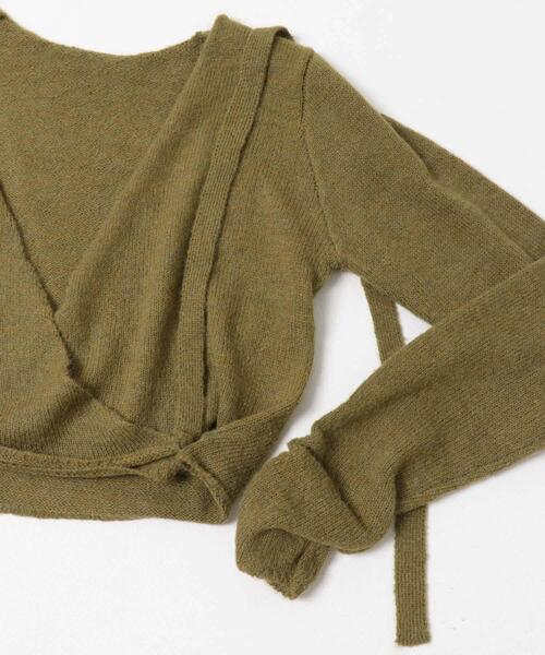 KBF（ケイビーエフ）の「カシュクールコンパクトニット（ニット/セーター・レディース・オリーブ/ライトベージュ/グレー・ONE）」の20枚目の写真