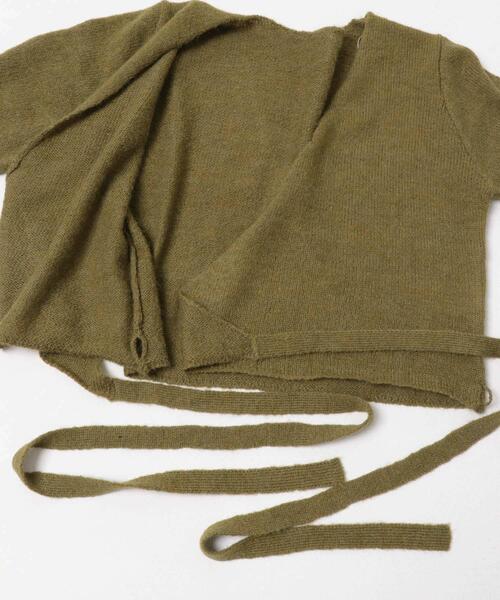 KBF（ケイビーエフ）の「カシュクールコンパクトニット（ニット/セーター・レディース・オリーブ/ライトベージュ/グレー・ONE）」の21枚目の写真