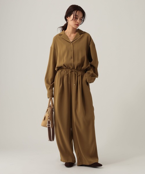 Elura（エルーラ）の「開襟サロペット/612460（サロペット/オーバーオール・レディース・ブラウン/ブラック・FREE）」の7枚目の写真