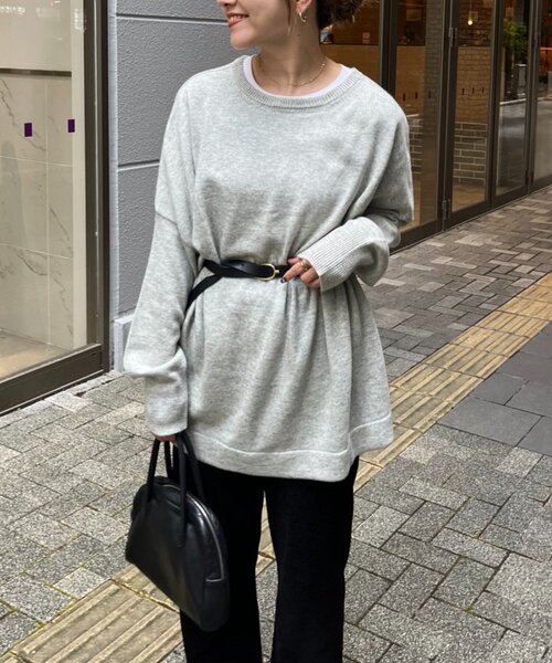 CIAOPANIC TYPY(チャオパニックティピー)の「【てら企画】ウール混オーバニットチュニック(ニット/セーター・レディース・ピンク/ブラウン/ミント/オフホワイト/チャコールグレー・ONE SIZE)」の8枚目の写真