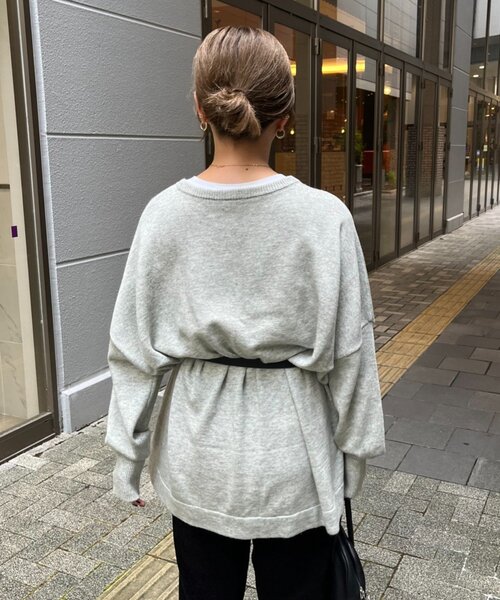 CIAOPANIC TYPY(チャオパニックティピー)の「【てら企画】ウール混オーバニットチュニック(ニット/セーター・レディース・ピンク/ブラウン/ミント/オフホワイト/チャコールグレー・ONE SIZE)」の9枚目の写真