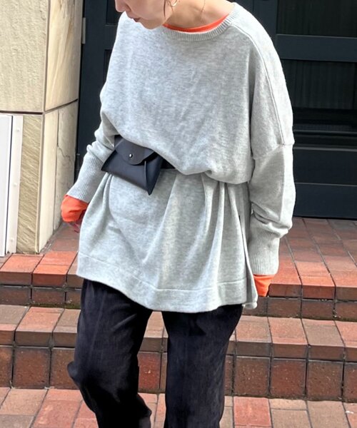 CIAOPANIC TYPY(チャオパニックティピー)の「【てら企画】ウール混オーバニットチュニック(ニット/セーター・レディース・ピンク/ブラウン/ミント/オフホワイト/チャコールグレー・ONE SIZE)」の12枚目の写真