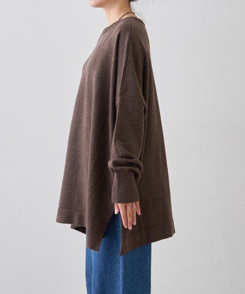 CIAOPANIC TYPY(チャオパニックティピー)の「【てら企画】ウール混オーバニットチュニック(ニット/セーター・レディース・ピンク/ブラウン/ミント/オフホワイト/チャコールグレー・ONE SIZE)」の21枚目の写真