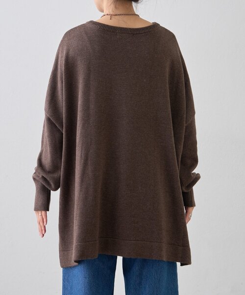 CIAOPANIC TYPY(チャオパニックティピー)の「【てら企画】ウール混オーバニットチュニック(ニット/セーター・レディース・ピンク/ブラウン/ミント/オフホワイト/チャコールグレー・ONE SIZE)」の22枚目の写真