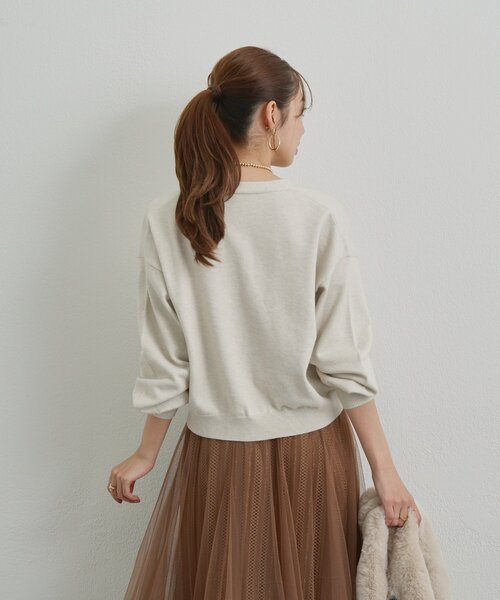 un dix cors（アンディコール）の「《さりげなく大人可愛い》Wパール釦ショートカーディガン（カーディガン/ボレロ・レディース・ブラック/アイボリー/グレー・FREE）」の18枚目の写真