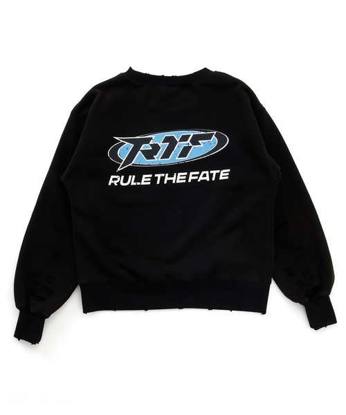 RULE THE FATE(ルールザフェイト)の「RTF ELLIPSE DAMAGE SWEAT PULLOVER/エリプスダメージスウェットプルオーバー(スウェット・メンズ・ブラック/ベージュ・2/1/0)」の8枚目の写真