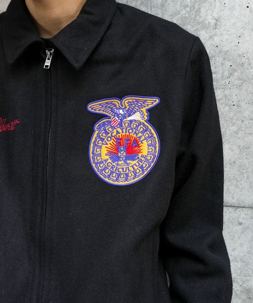 HOUSTON(ヒューストン)の「【HOUSTON/ヒューストン】MELTON FFA(Future Farmers Agriculture) JACKET メルトンジャケット 51519(ブルゾン・メンズ・ブルー/オリーブ/ブラック・X-LARGE/LARGE/MEDIUM)」の14枚目の写真