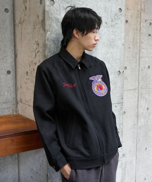 HOUSTON(ヒューストン)の「【HOUSTON/ヒューストン】MELTON FFA(Future Farmers Agriculture) JACKET メルトンジャケット 51519(ブルゾン・メンズ・ブルー/オリーブ/ブラック・X-LARGE/LARGE/MEDIUM)」の12枚目の写真