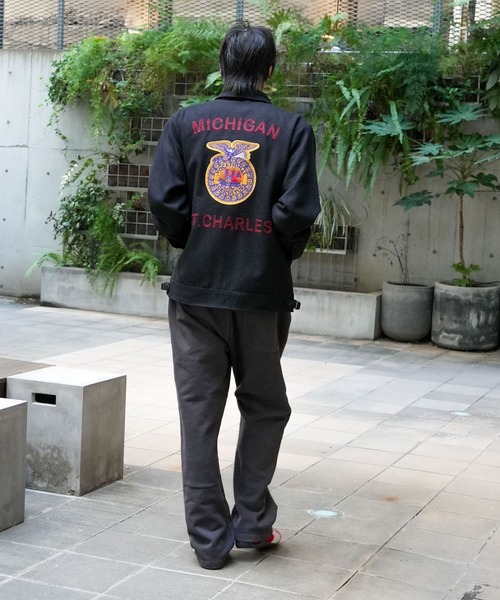 HOUSTON(ヒューストン)の「【HOUSTON/ヒューストン】MELTON FFA(Future Farmers Agriculture) JACKET メルトンジャケット 51519(ブルゾン・メンズ・ブルー/オリーブ/ブラック・X-LARGE/LARGE/MEDIUM)」の15枚目の写真